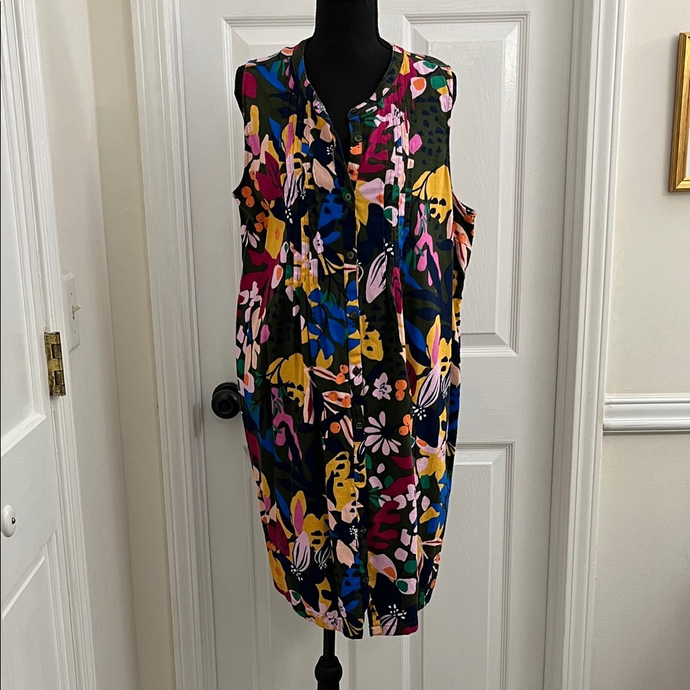 St. John's Bay Colorful Floral Midi Dress
